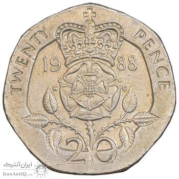 سکه 20 پنس 1988 الیزابت دوم - EF45 - انگلستان