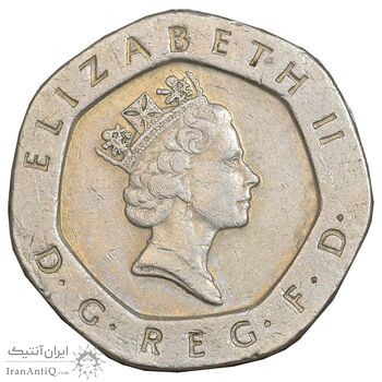 سکه 20 پنس 1993 الیزابت دوم - EF45 - انگلستان