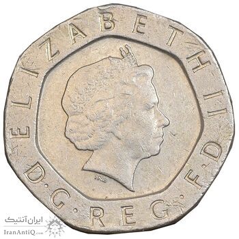 سکه 20 پنس 2001 الیزابت دوم - EF45 - انگلستان
