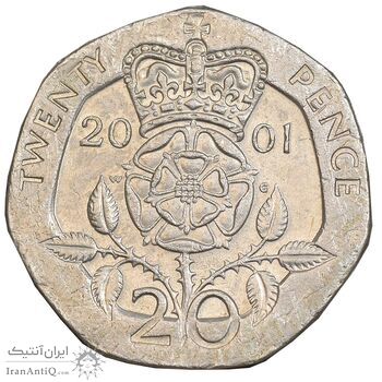 سکه 20 پنس 2001 الیزابت دوم - EF45 - انگلستان