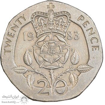 سکه 20 پنس 1983 الیزابت دوم - EF45 - انگلستان