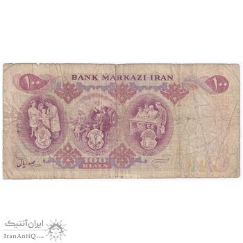 اسکناس 100 ریال 1350 - تک - VF20 - محمد رضا شاه