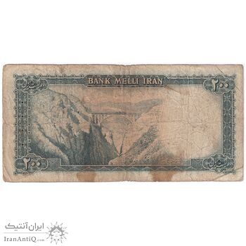 اسکناس 200 ریال سری سوم - تک - F15 - محمد رضا شاه