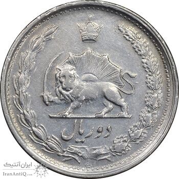 سکه 2 ریال 1340 - EF45 - محمد رضا شاه سکه 2 ریال 1340 - EF45 - محمد رضا شاه