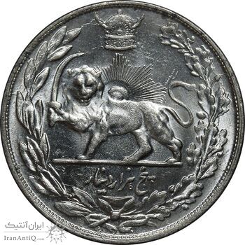 سکه 5000 دینار 1307 تصویری - MS62 - رضا شاه سکه 5000 دینار 1307 تصویری - MS62 - رضا شاه