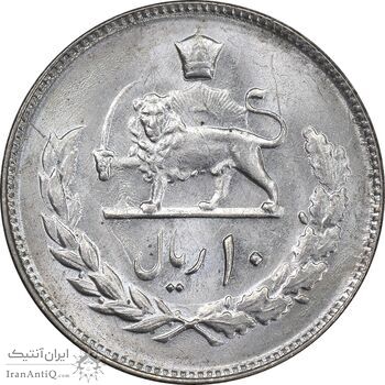 سکه 10 ریال 1352 عددی - MS63 - محمد رضا شاه