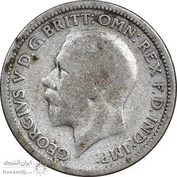 سکه 6 پنس 1928 جرج پنجم - VF30 - انگلستان