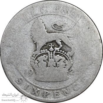 سکه 6 پنس تاریخ نامشخص جرج پنجم - VF25 - انگلستان سکه 6 پنس تاریخ نامشخص جرج پنجم - VF25 - انگلستان