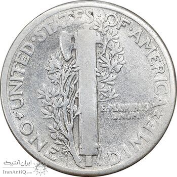 سکه 1 دایم 1938 مرکوری - EF40 - آمریکا