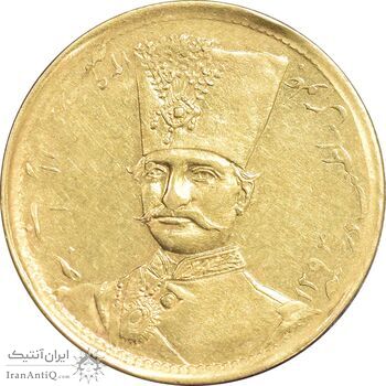 سکه طلا 1 تومان 1297 - ارور تاریخ جلوس 1294 - AU58 - ناصرالدین شاه