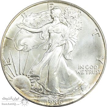 مدال یادبود 1 دلار 1986 عقاب - PF65 - آمریکا