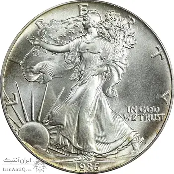 مدال یادبود 1 دلار 1986 عقاب - PF65 - آمریکا