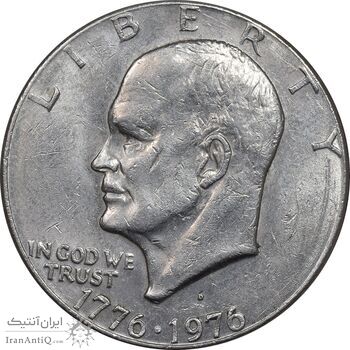 سکه یک دلار 1976D جشن دویست سالگی آمریکا - AU55 - آمریکا