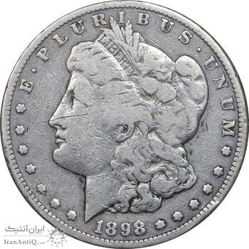 سکه یک دلار 1898 مورگان - VF35 - آمریکا