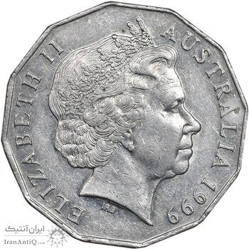 سکه 50 سنت 1999 الیزابت دوم - EF45 - استرالیا