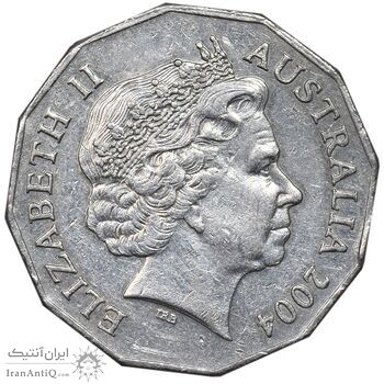 سکه 50 سنت 2004 الیزابت دوم - EF45 - استرالیا