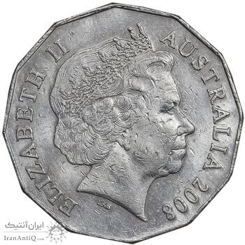 سکه 50 سنت 2008 الیزابت دوم - EF45 - استرالیا