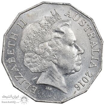 سکه 50 سنت 2016 الیزابت دوم - AU58 - استرالیا