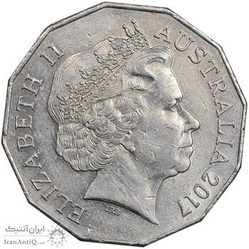 سکه 50 سنت 2017 الیزابت دوم - AU55 - استرالیا