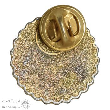 نشان پنجاهمین سال شاهنشاهی پهلوی 2535 - تاج برجسته - کوچک - EF - محمد رضا شاه