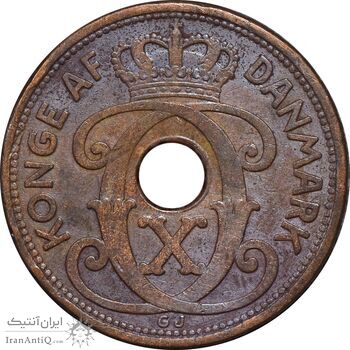 سکه 5 اوره 1929 کریستیان دهم - EF45 - دانمارک