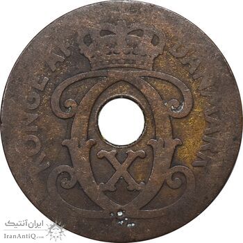 سکه 5 اوره 1929 کریستیان دهم - VF25 - دانمارک