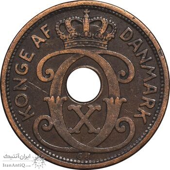 سکه 5 اوره 1928 کریستیان دهم - EF45 - دانمارک