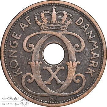 سکه 5 اوره 1927 کریستیان دهم - EF40 - دانمارک