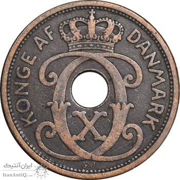 سکه 5 اوره 1927 کریستیان دهم - EF40 - دانمارک