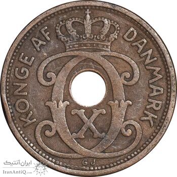 سکه 5 اوره 1927 کریستیان دهم - EF45 - دانمارک