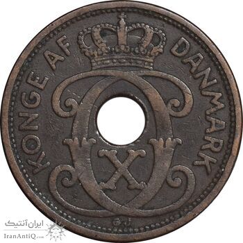 سکه 2 اوره 1929 کریستیان دهم - EF40 - دانمارک