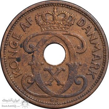 سکه 2 اوره 1929 کریستیان دهم - EF45 - دانمارک