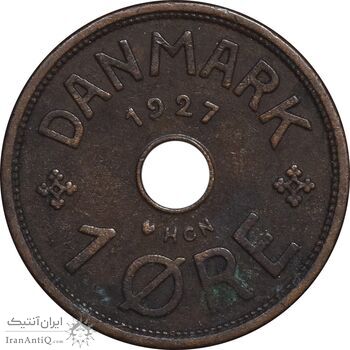 سکه 1 اوره 1927 کریستیان دهم - EF45 - دانمارک