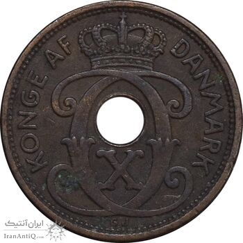 سکه 1 اوره 1927 کریستیان دهم - EF45 - دانمارک