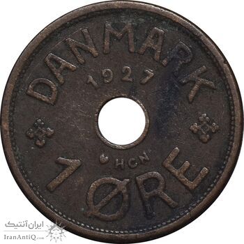 سکه 1 اوره 1927 کریستیان دهم - EF40 - دانمارک