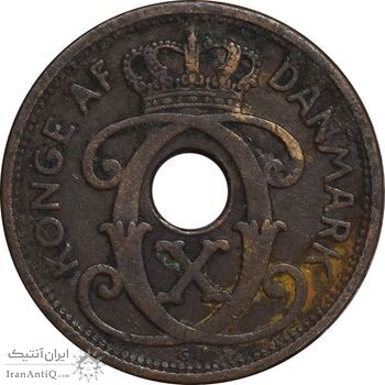 سکه 1 اوره 1927 کریستیان دهم - EF40 - دانمارک