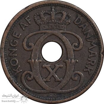 سکه 1 اوره 1928 کریستیان دهم - EF45 - دانمارک