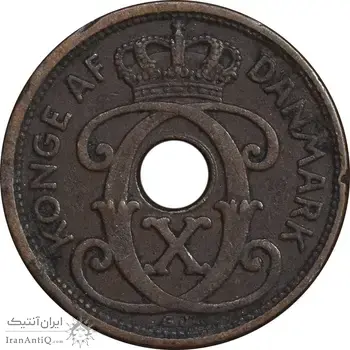 سکه 1 اوره 1928 کریستیان دهم - EF45 - دانمارک