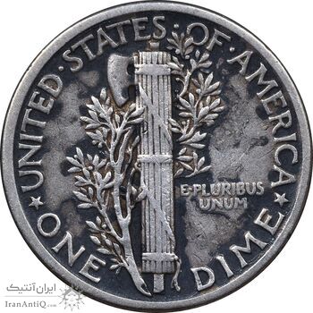 سکه 1 دایم 1943 مرکوری - EF40 - آمریکا