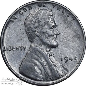 سکه 1 سنت 1943 لینکلن - EF40 - آمریکا