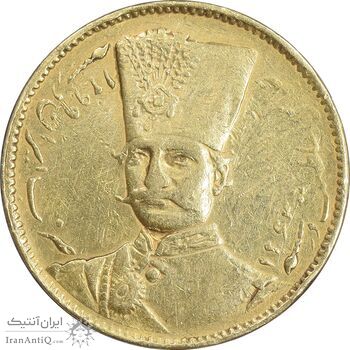 سکه طلا 1 تومان (وزن ۲ تومان) 1299 - EF - ناصرالدین شاه