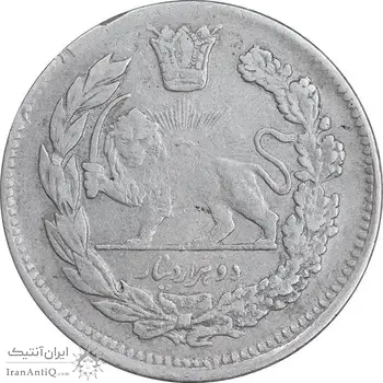 سکه 2000 دینار 1342/32 تصویری - سورشارژ تاریخ - EF40 - احمد شاه