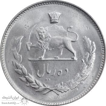 سکه 10 ریال 1349 - MS64 - محمد رضا شاه