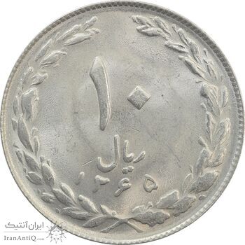 سکه 10 ریال 1365 (مکرر پشت سکه) - MS64 - جمهوری اسلامی