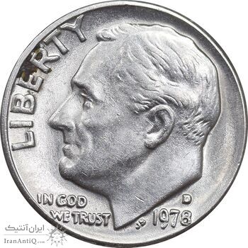 سکه 1 دایم 1978D روزولت - AU58 - آمریکا