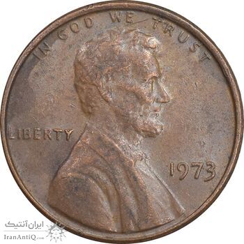 سکه 1 سنت 1973 لینکلن - AU50 - آمریکا