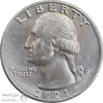 سکه کوارتر دلار 2021D - عبور از دلاویر - AU - آمریکا