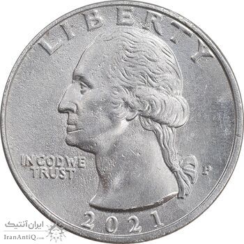 سکه کوارتر دلار 2021P - عبور از دلاویر - AU - آمریکا