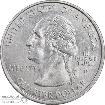 سکه کوارتر دلار 2001D ایالتی - کارولینای شمالی - AU - آمریکا