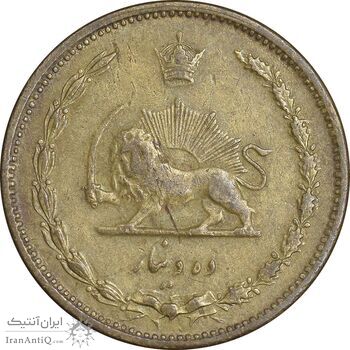 سکه 10 دینار 1318 برنز - EF40 - رضا شاه